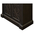 Pemberly Row Wood Bookcase With Doors Office Shelving Storage Cabinet Dark Brown