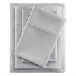 Pemberly Row 600 Thread Count Cooling Cotton Blend 4 PC Sheet Set in Gray