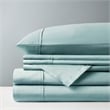 Pemberly Row 800 Thread Count Cotton Blend Sateen Sheet Set in Aqua King