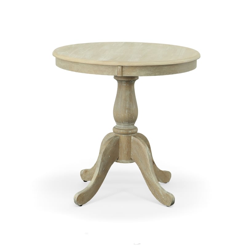 Pemberley Row Wood Natural Driftwood Dining Table Round Easy to Clean 30