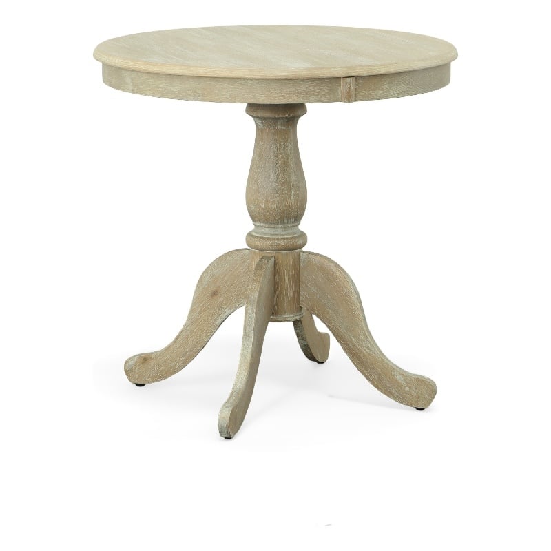 Pemberley Row Wood Natural Driftwood Dining Table Round Easy to Clean 30