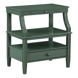 Pemberley Row Wood Green Nightstand Rectangular Storage 23.75&quotW x 17&quotD x 26.75&quotH Unassembled