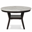 Pemberly Row 5-Pc Faux Marble/Wood Dining Set with 4 Chair-Gray