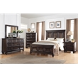 Pemberly Row Modern / Contemporary Wood Queen Bed in Walnut Finish