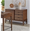 Pemberly Row Mid-century Wood Modern Small Console with File Drawers Brown
