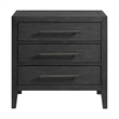 Pemberly Row Modern / Contemporary 3-Drawer Nightstand in Black