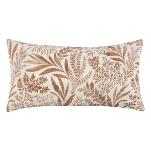 Pemberly Row 14&quotx26&quot Linen Blend Fabric Throw Pillow Chestnut
