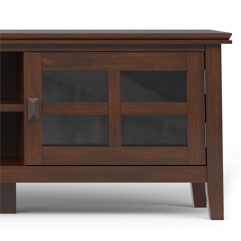 Pemberley Row Solid Wood Russet Brown TV Media Stand Rectangular 72