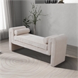 Pemberley Row Chenille Upholstered Cream Bench Rectangular 63
