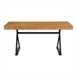 Pemberly Row Modern / Contemporary Wood Desk in Natural Finish