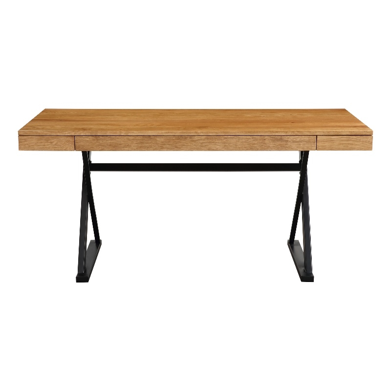 Pemberly Row Modern / Contemporary Wood Desk in Natural Finish
