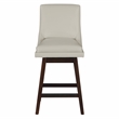 Pemberley Row Faux Leather Cream Counter Stool Swivel Padded 39.25