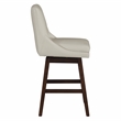 Pemberley Row Faux Leather Cream Counter Stool Swivel Padded 39.25