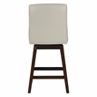 Pemberley Row Faux Leather Cream Counter Stool Swivel Padded 39.25