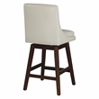 Pemberley Row Faux Leather Cream Counter Stool Swivel Padded 39.25