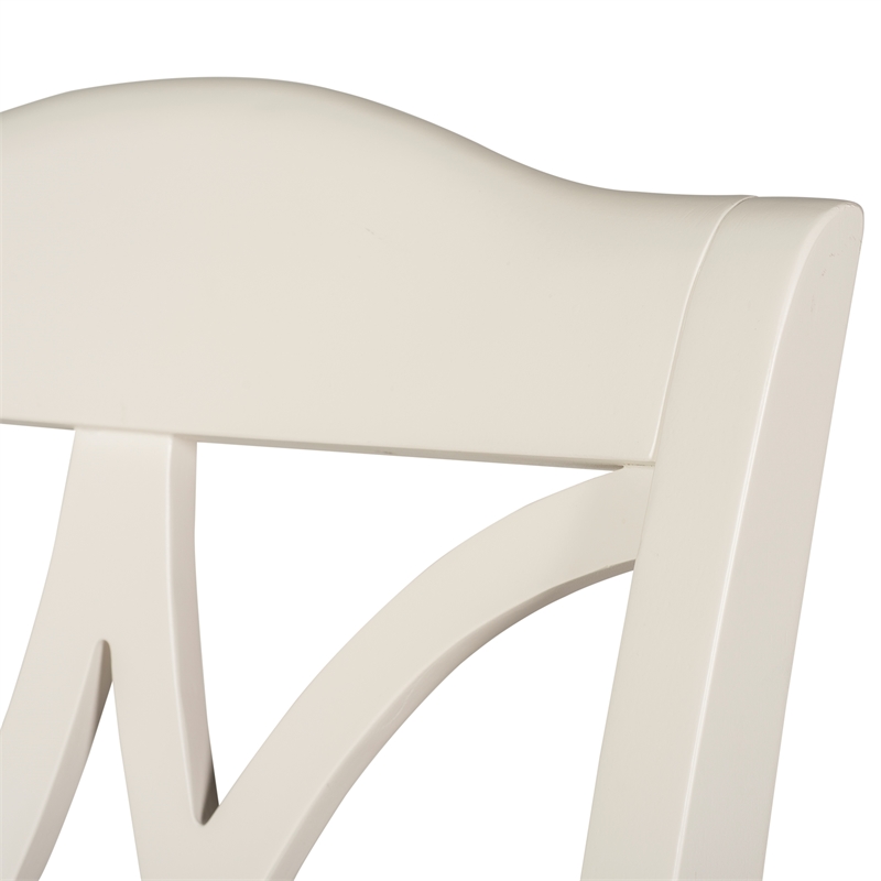 Pemberly Row Modern / Contemporary White 5 Piece Pedestal Table Set