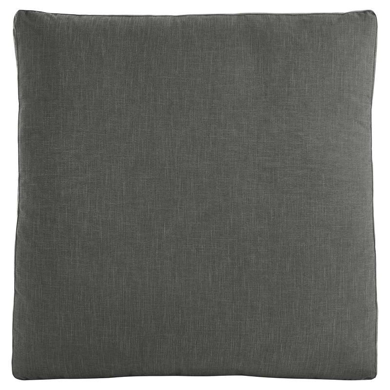 Pemberly Row Modern Down Filled Overstuffed Fabric Ottoman in Gray