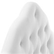 Pemberly Row Queen Diamond Tufted Performance Velvet Headboard in White