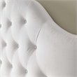 Pemberly Row Queen Diamond Tufted Performance Velvet Headboard in White