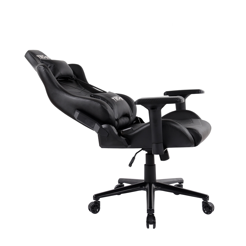 Pemberly Row Sport Ergonomic High-Back Fabric Racer Style PC Gaming Chair- Black