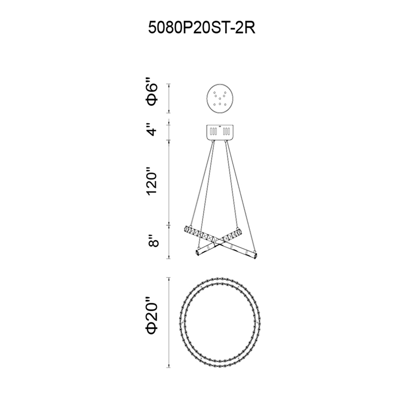 Pemberly Row Ring Transitional Metal LED Chandelier in Chrome
