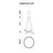 Pemberly Row Ring Transitional Metal LED Chandelier in Chrome