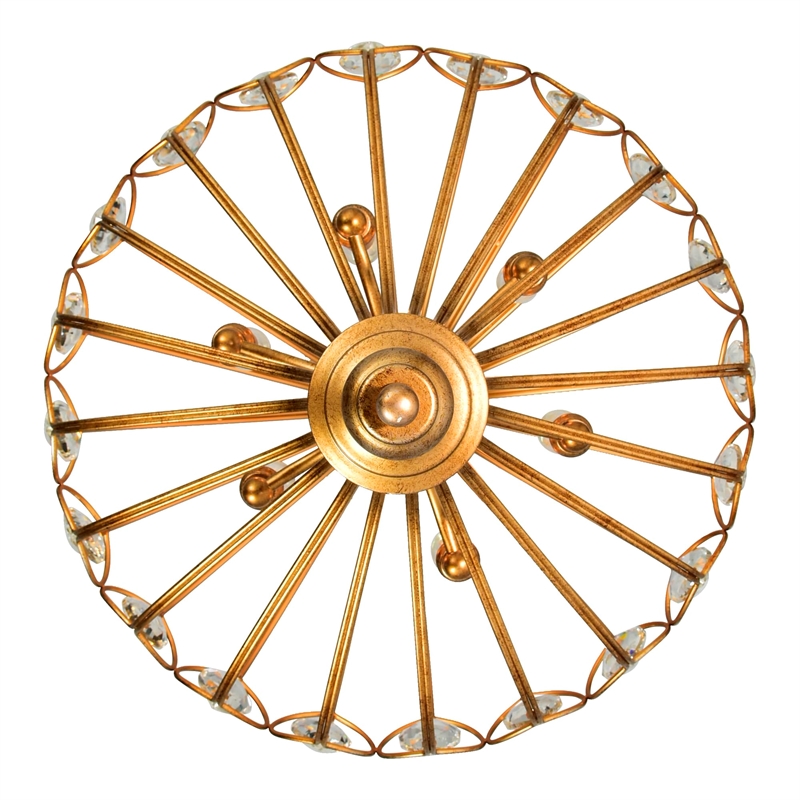 Pemberly Row 6 Light Traditional Metal Chandelier in Antique Bronze