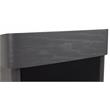 Pemberly Row Contemporary Metal Lectern with Shelves in Charcoal