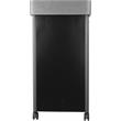 Pemberly Row Contemporary Metal Lectern with Shelves in Charcoal