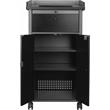 Pemberly Row Contemporary Metal Lectern with Shelves in Charcoal