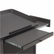 Pemberly Row Contemporary Metal Lectern with Shelves in Charcoal