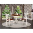 Pemberly Row Antique 3-piece Wood Small Dining Set in Cream/Cherry