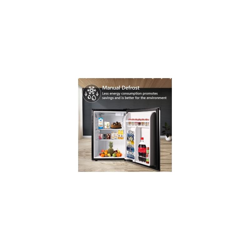Pemberly Row 2.6 cu.ft. Stainless Compact Refrigerator with Reversible Door