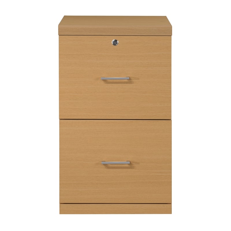 Pemberly Row 2-Drawer Wood Vertical File with Lockdowel - Natural Finish