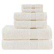 Pemberly Row Organic 6-Piece 100 Percent Cotton Towel Set in Ivory