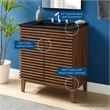 Pemberley Row Wood and Ceramic Walnut and Black Bathroom Vanity Rectangular Adjustable Shelf 30