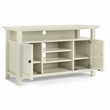 Pemberly Row Solid Wood 54 inch Wide Transitional TV Media Stand - Antique White