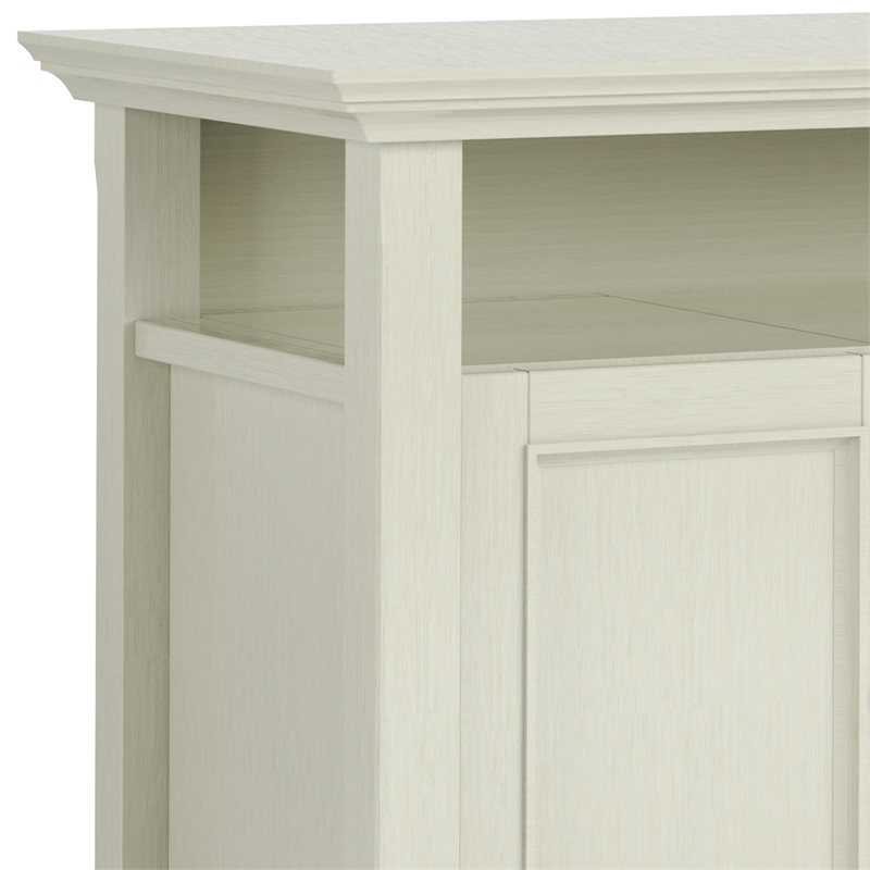 Pemberly Row Solid Wood 54 inch Wide Transitional TV Media Stand - Antique White