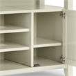 Pemberly Row Solid Wood 54 inch Wide Transitional TV Media Stand - Antique White