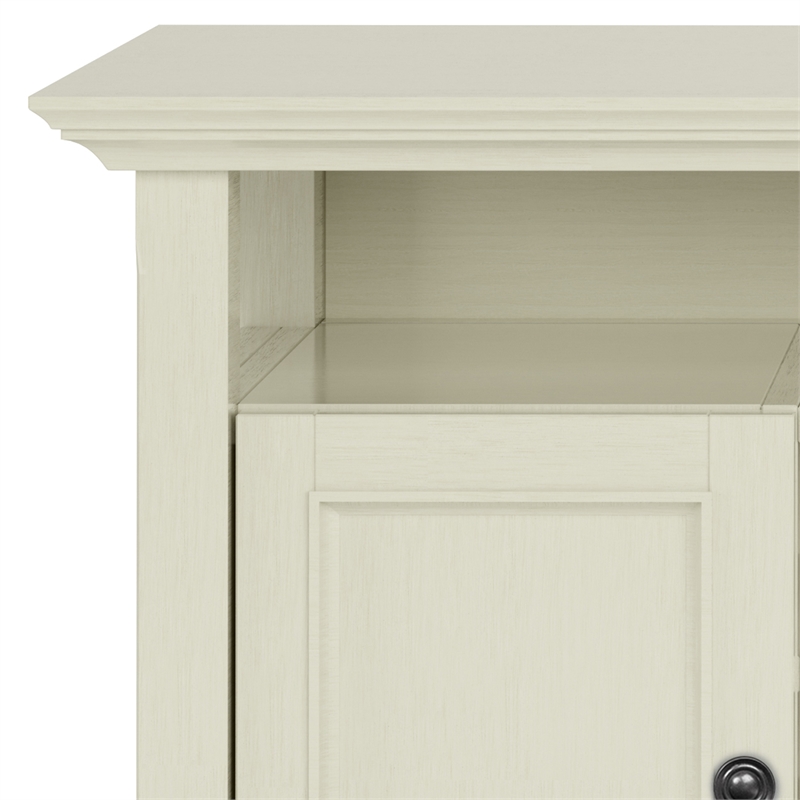 Pemberly Row Solid Wood 54 inch Wide Transitional TV Media Stand - Antique White