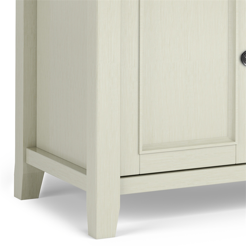 Pemberly Row Solid Wood 54 inch Wide Transitional TV Media Stand - Antique White