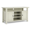 Pemberly Row Solid Wood 54 inch Wide Transitional TV Media Stand - Antique White
