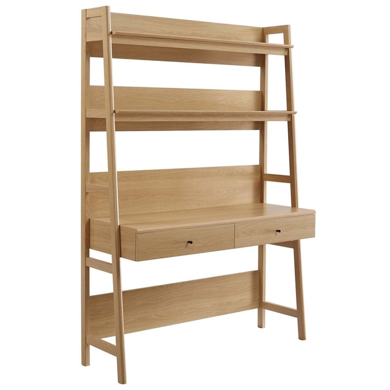 Pemberly Row Modern Particleboard and MDF Office Desk in Oak