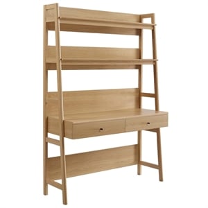 Pemberly Row Modern Particleboard and MDF Office Desk in Oak