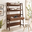 Pemberly Row Modern Particleboard and MDF Office Desk in Walnut