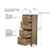 Pemberly Row Engineered Wood 4-Drawers Lateral File in Rustic Oak