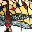 Pemberly Row Dragonfly 2-Light Glass Table Lamp in Multi-Color