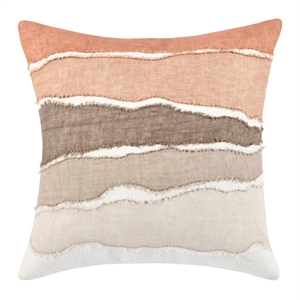 Pemberly Row Modern 22&quot Cotton Blend Throw Pillow Terracotta Brown