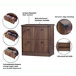 Pemberly Row Engineered Wood Contemporary Lateral Filing Cabinet in Dark Walnut