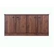 Pemberly Row Engineered Wood Contemporary Credenza File Cabinet in Dark Walnut